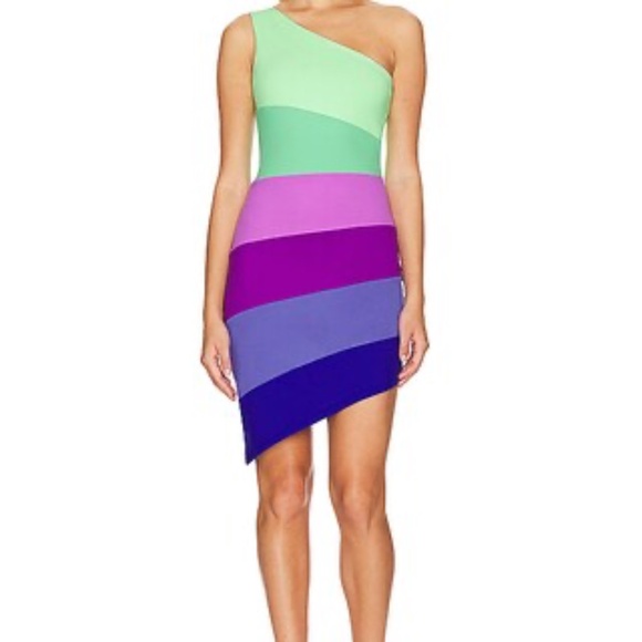 Susana Monaco COLORBLOCKED MINI DRESS - Picture 2 of 9